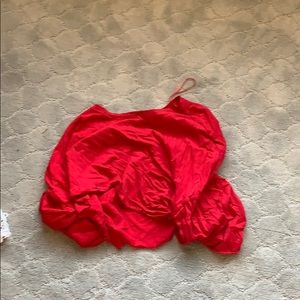 Crop top red